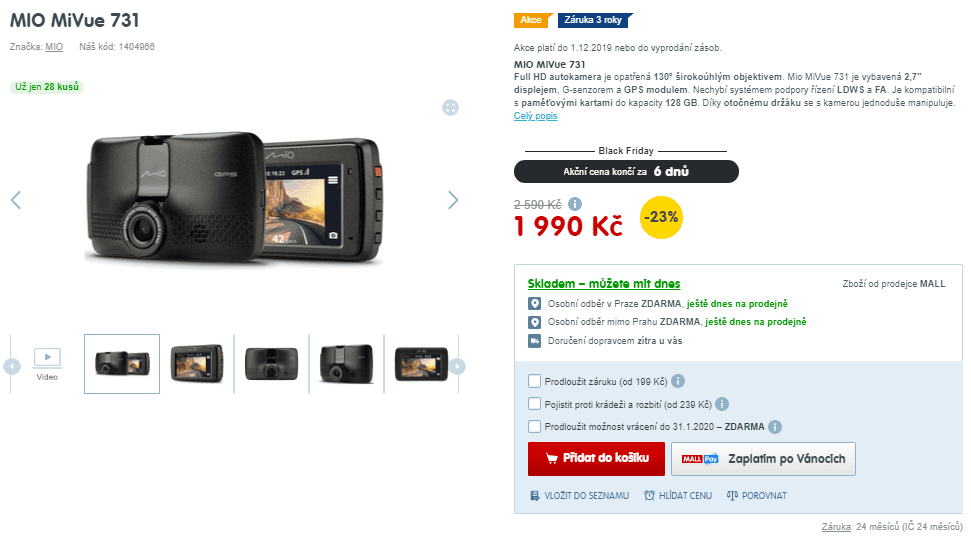 Autokamera Mio MiVue 731