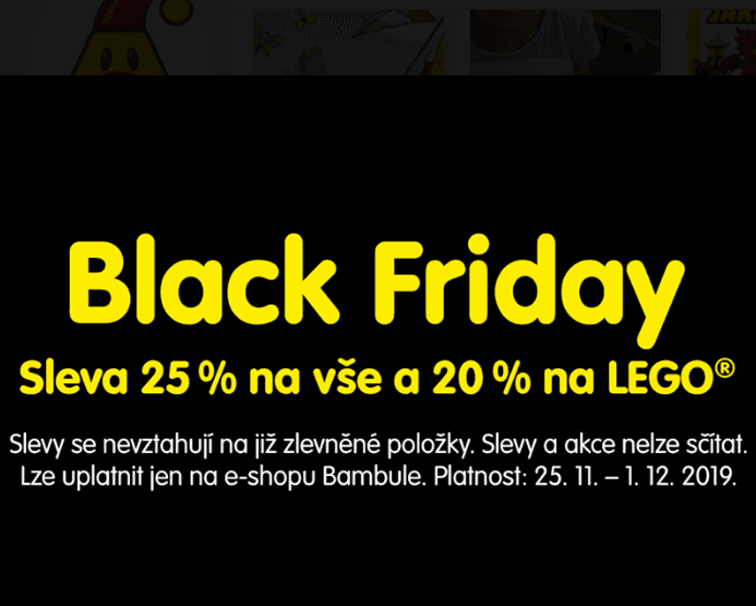 Bambule - sleva 25% na vše (Lego -20%)