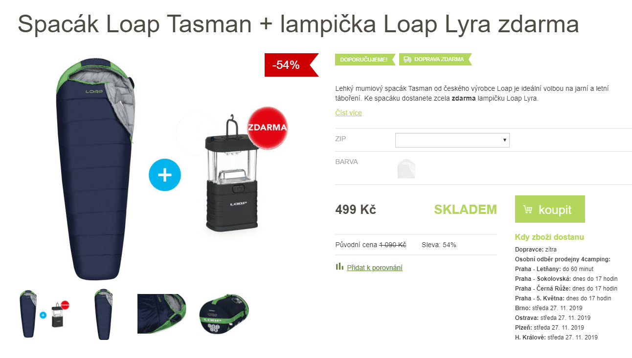 Mumiový spacák Loap Tasman