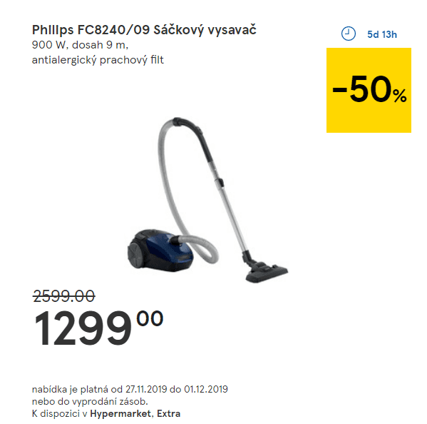 Sáčkový vysavač Philips PowerGo