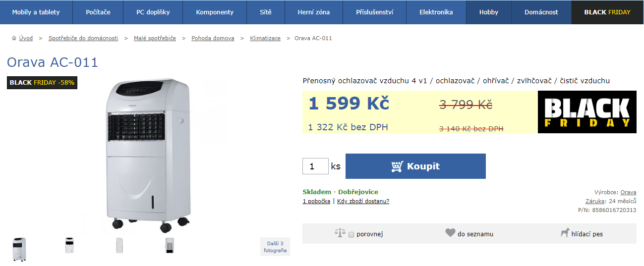 Ochlazovač, ohřívač, zvlhčovač a čistič vzduchu