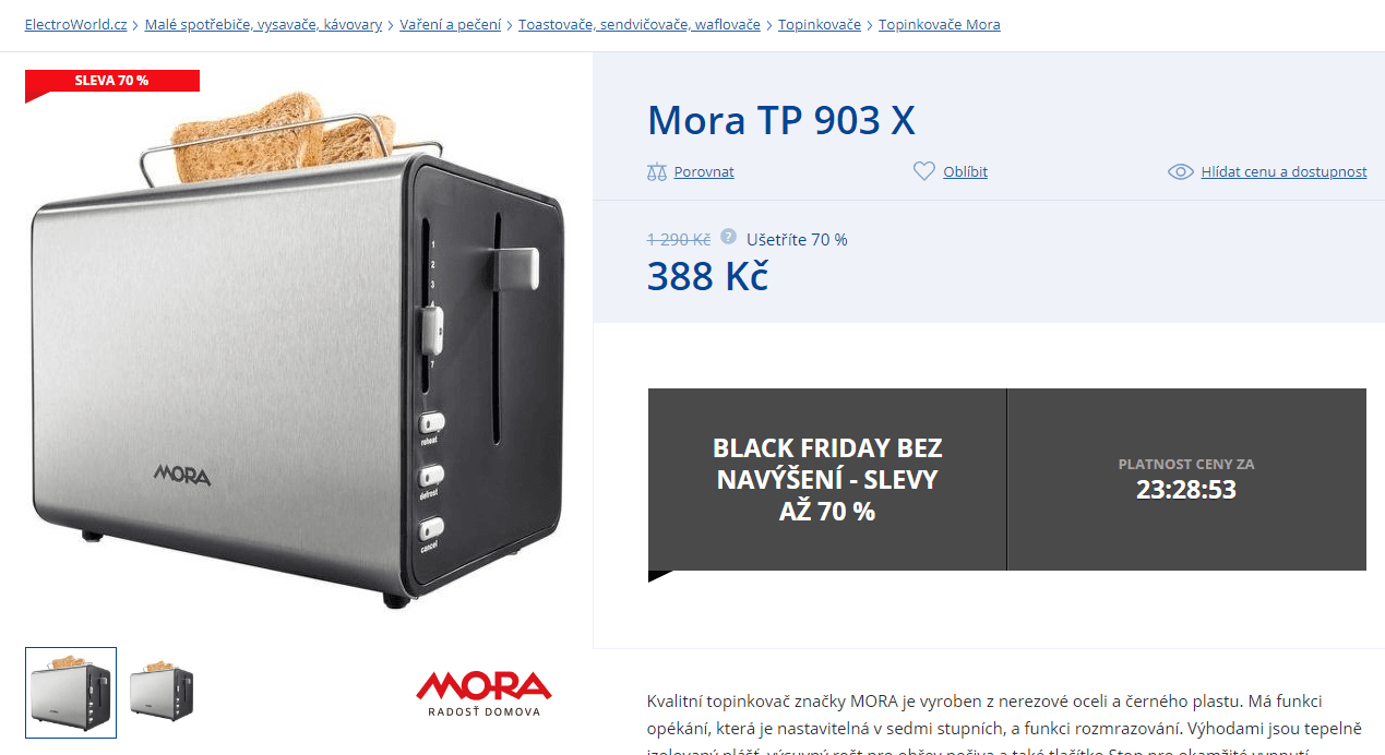 Topinkovač Mora TP 903 X
