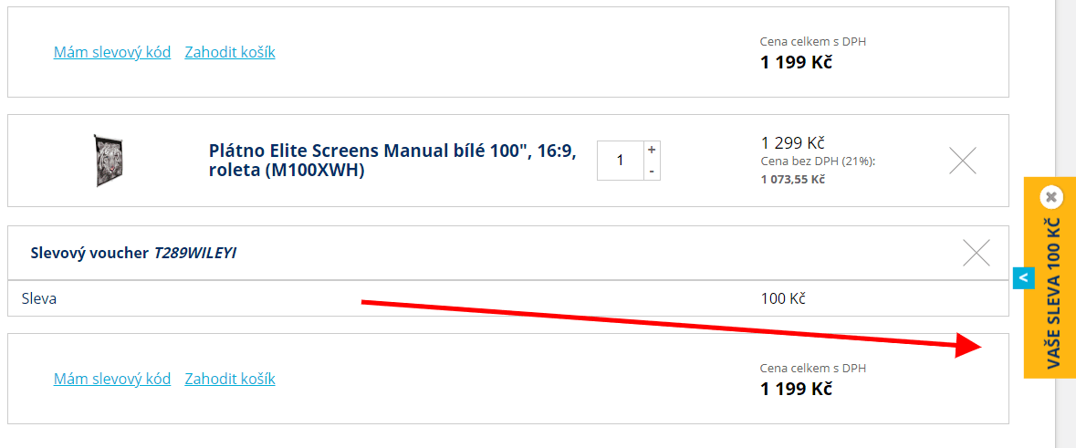 Projekční plátno Elite Screens, 2,21x1,25 m