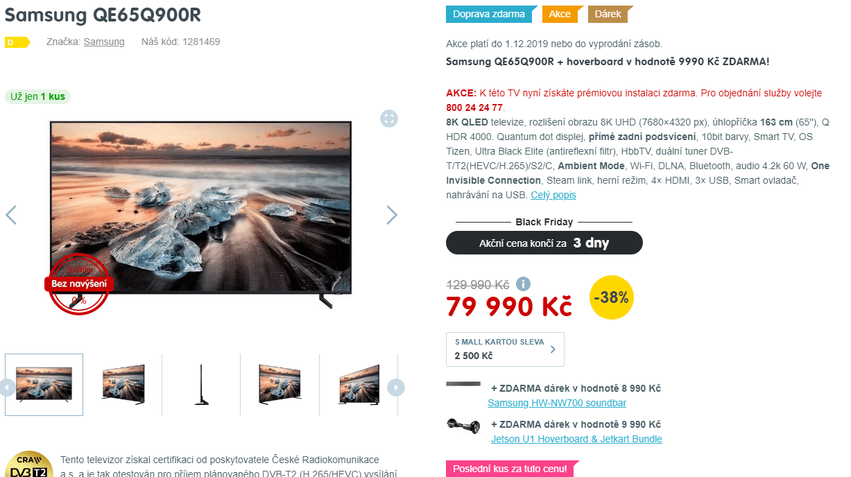 8K, Smart, HDR TV, 163cm, Samsung