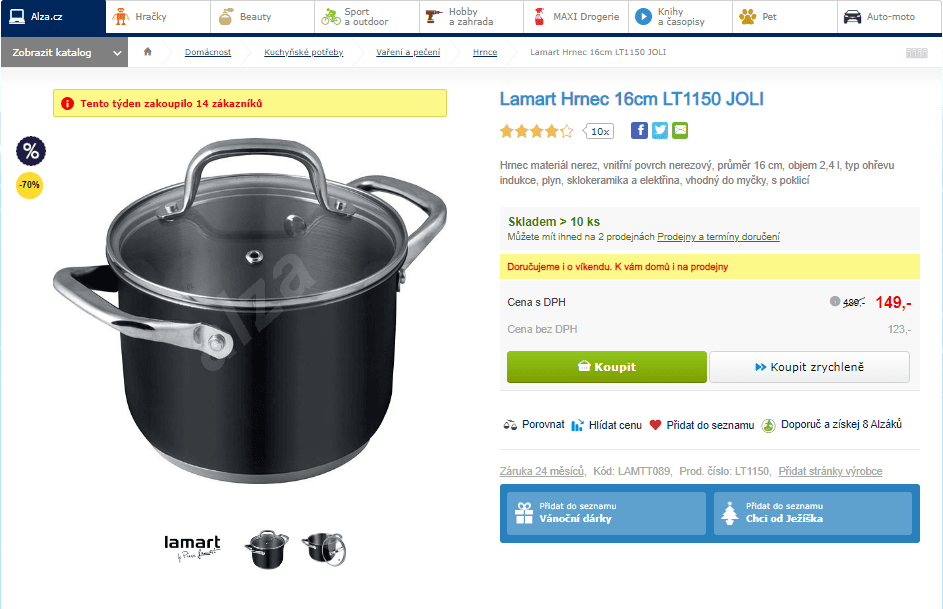 Hrnec Lamart 16 cm LT1150