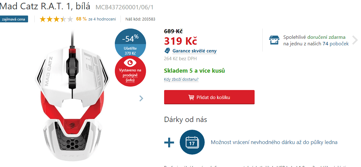 Herní myš Mad Catz R.A.T. 1