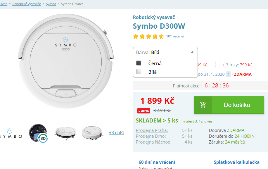 Robotický vysavač SYMBO D300 