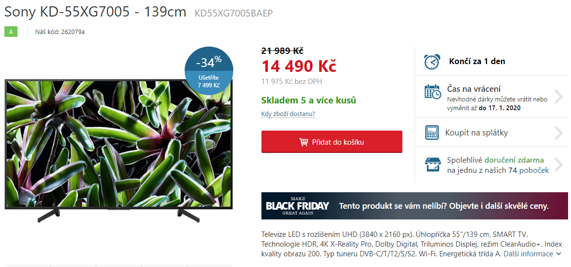 Ultra HD Smart TV, HDR, 139cm, SONY