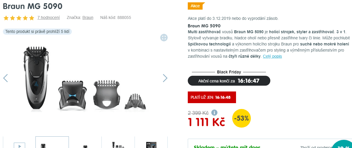 Pánský holící strojek Braun, wet&dry