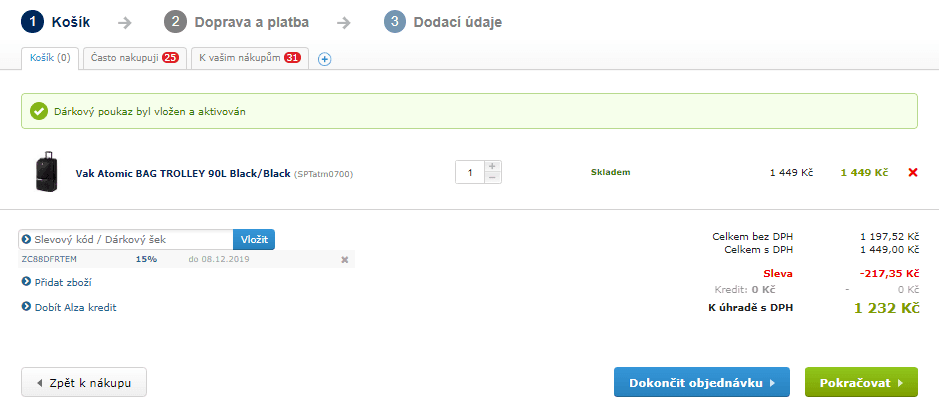 Cestovní taška Atomic Bag Trolley 90l