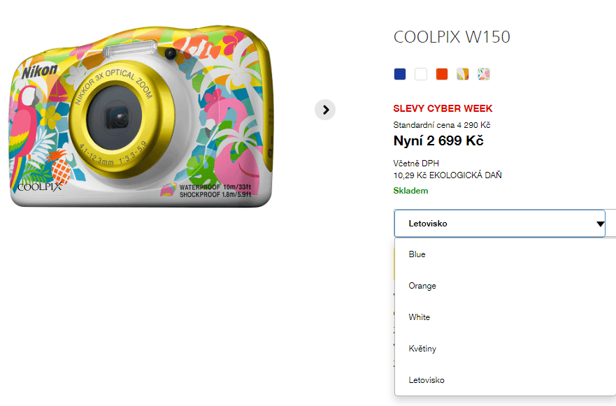 Nikon Coolpix W150, 13,2Mpx, Wifi, BT