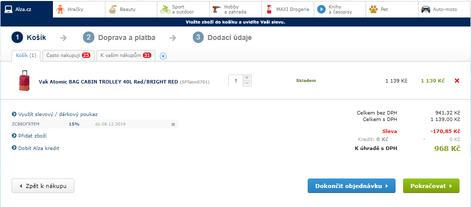 Cestovní taška Atomic Bag Trolley 40l