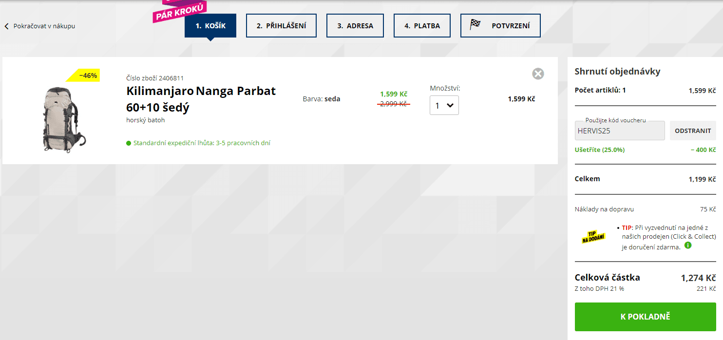 Horský batoh Kilimanjaro Nanga Parbat 60+10