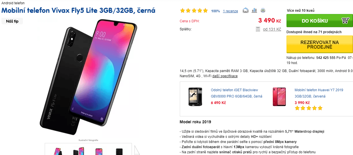 Vivax, 8x 1,6GHz, 3GB RAM, 5,7", LTE
