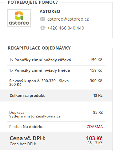 Sleva 300 Kč při nákupu nad 300 Kč