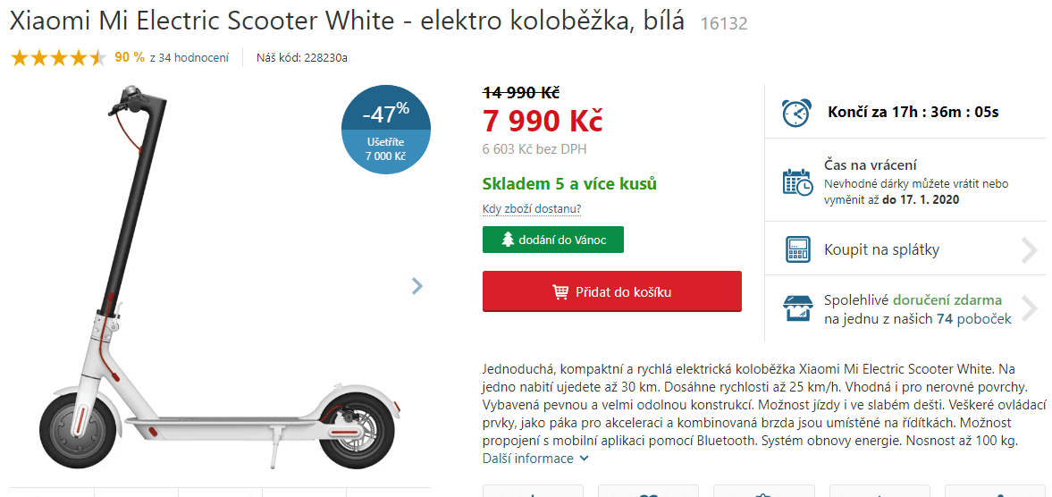 Elektrokoloběžka Xiaomi Mi Scooter 2