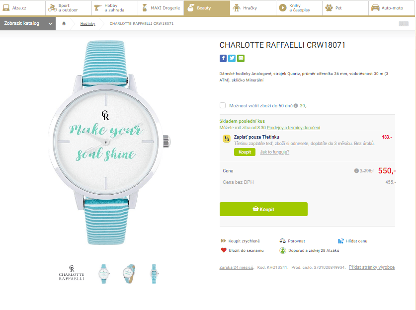 Dámské hodinky Charlotte Raffelli CRW18071