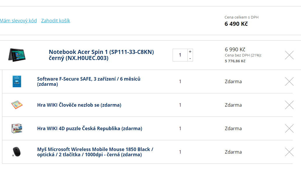 Acer Spin, až 2,6GHz, 4GB RAM, 11,6"