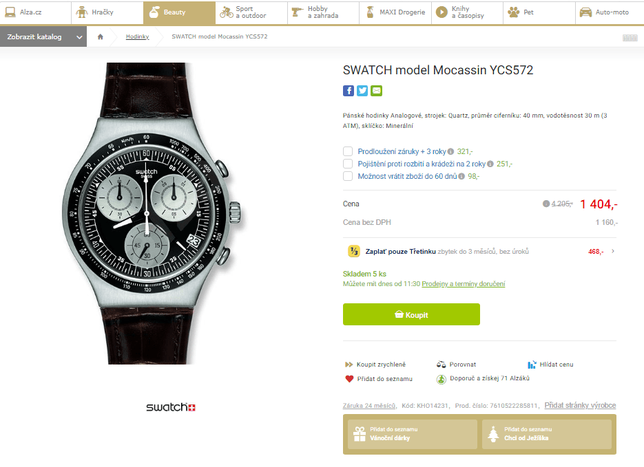 Pánské hodinky Swatch YCS572