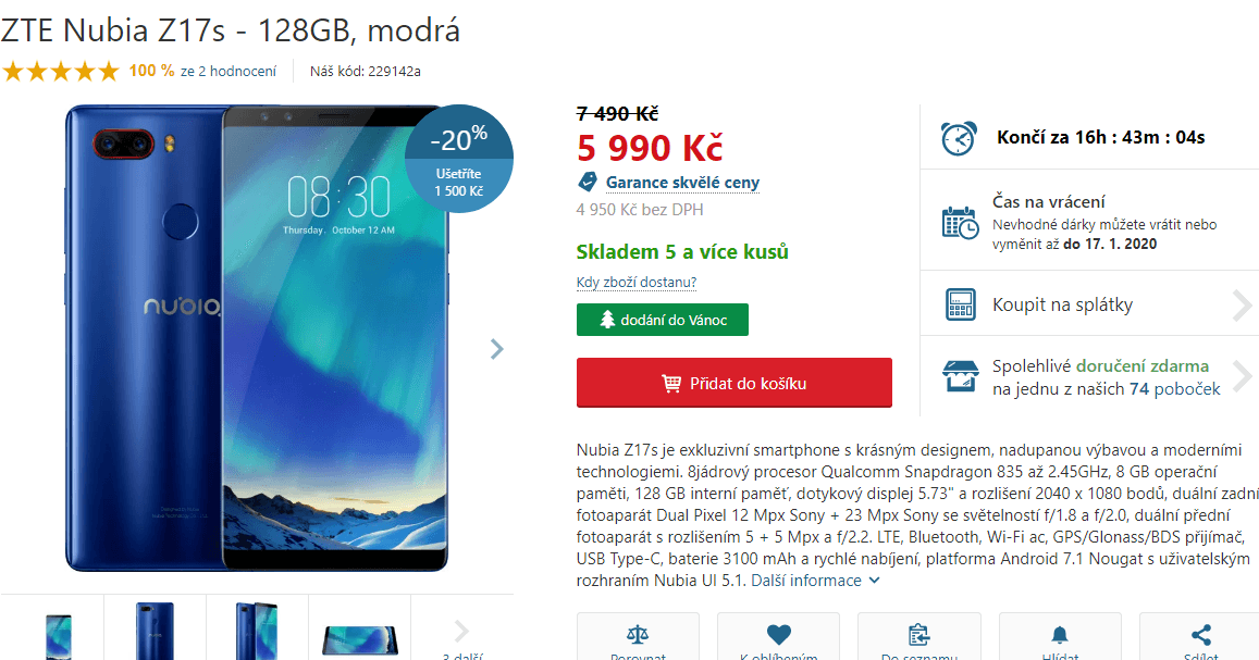 Nubia, 8x 2,45GHz, 8GB RAM, 5,73", LTE