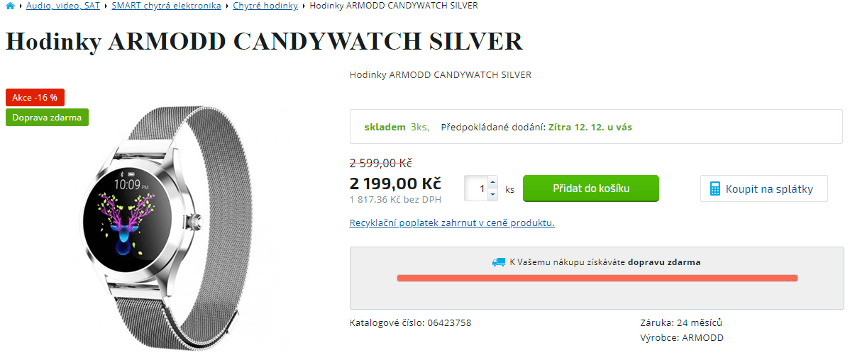 Chytré hodinky pro dámy Armodd Candywatch