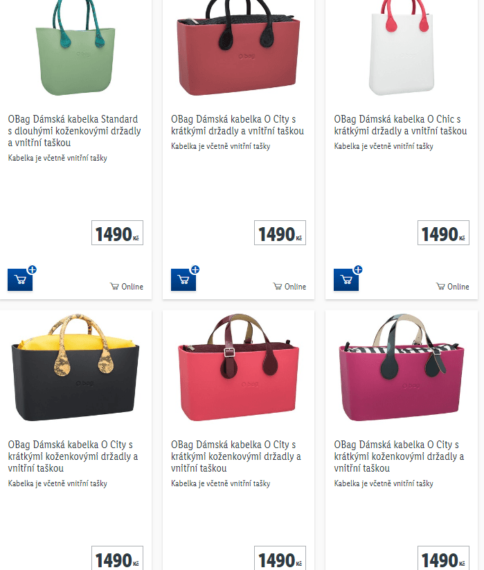 Kabelky OBag ve výprodeji Lidl