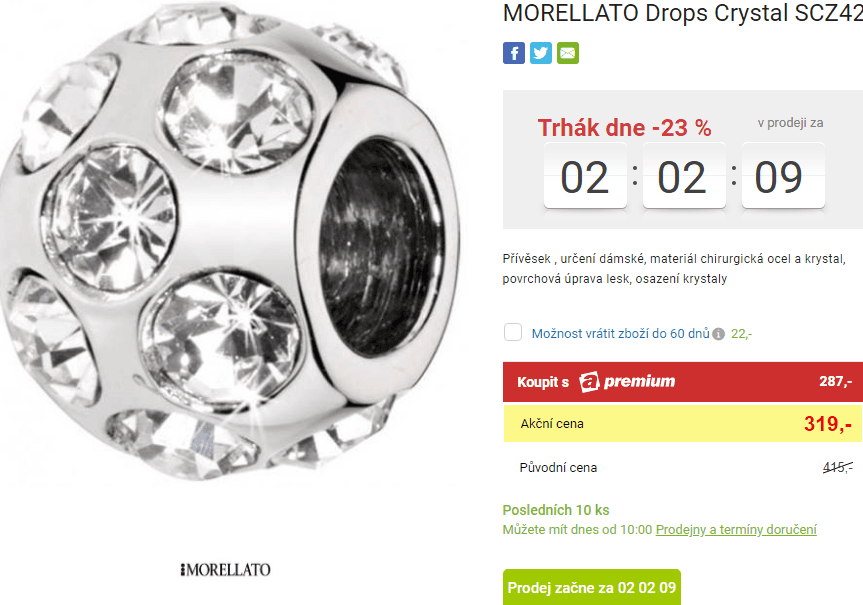 Přívěsek MORELLATO Drops Crystal 