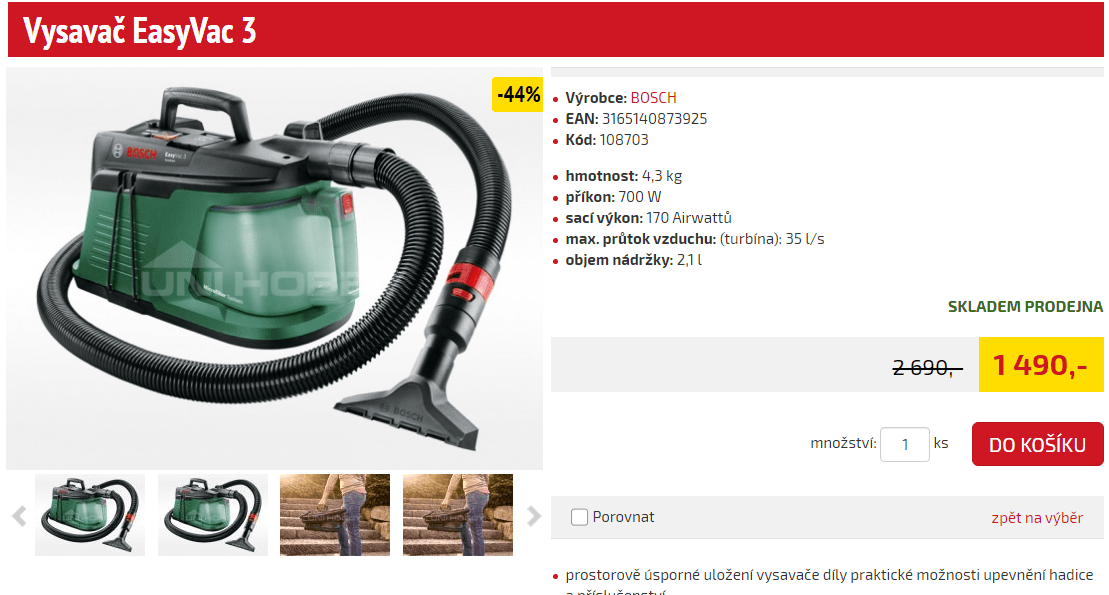 Průmyslový vysavač Bosch EasyVac 3
