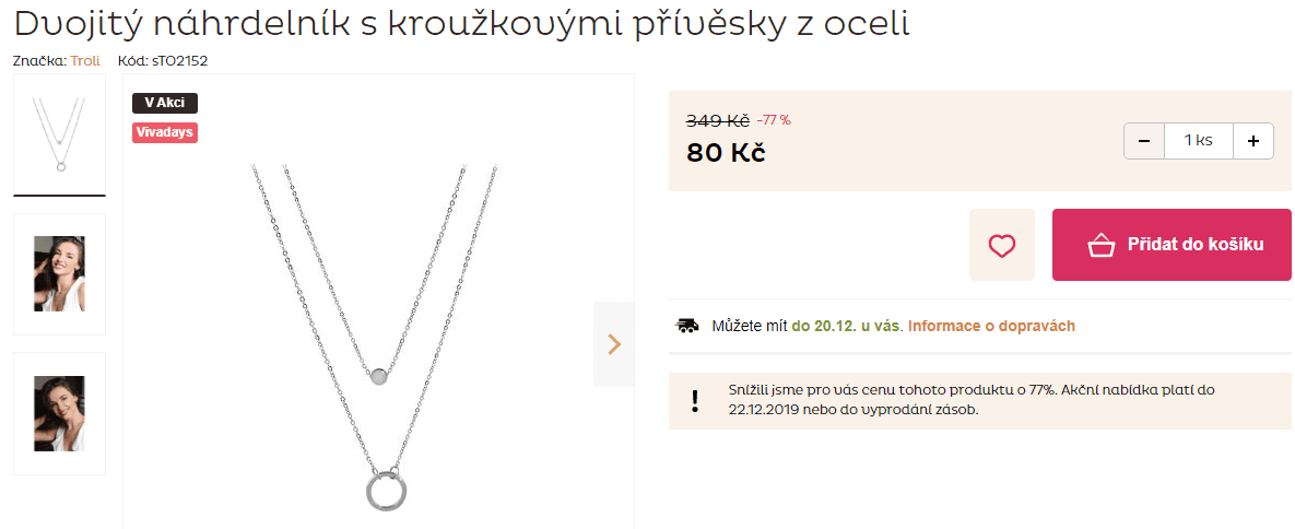 Dvojitý náhrdelník Troli 