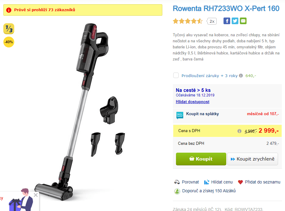 Tyčový aku vysavač Rowenta X-Pert 