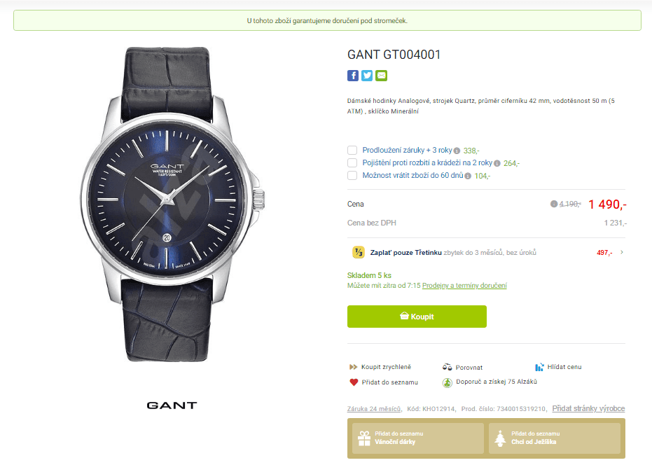 Dámské hodinky GANT GT004001