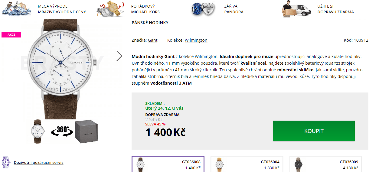 Pánské hodinky Gant Wilmington 