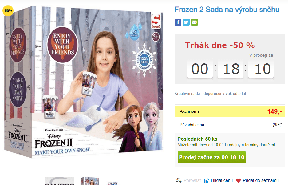 Kreativní sada Frozen 2 výroba sněhu