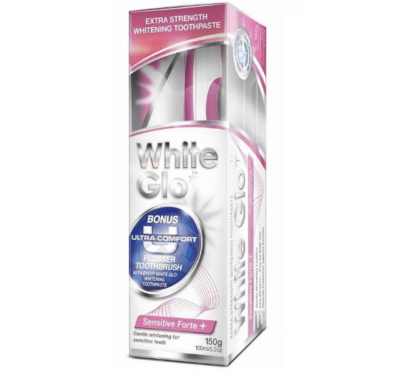 Zubní pasta WHITE GLO + 2 kartáčky
