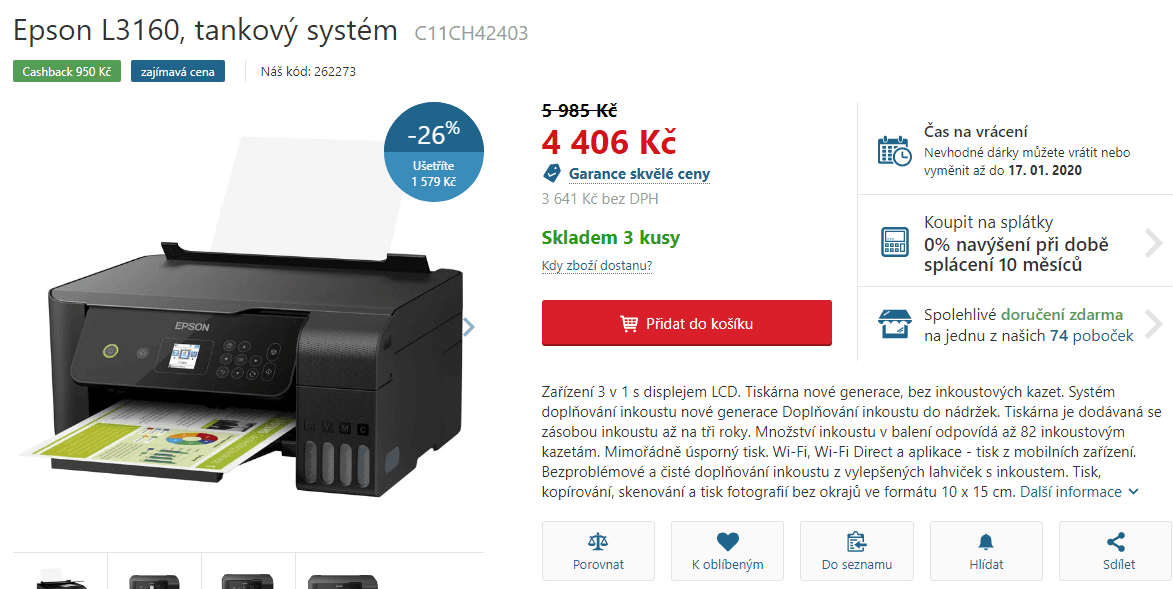 Epson, tank, inkoust, barva, multifunkce, Wifi