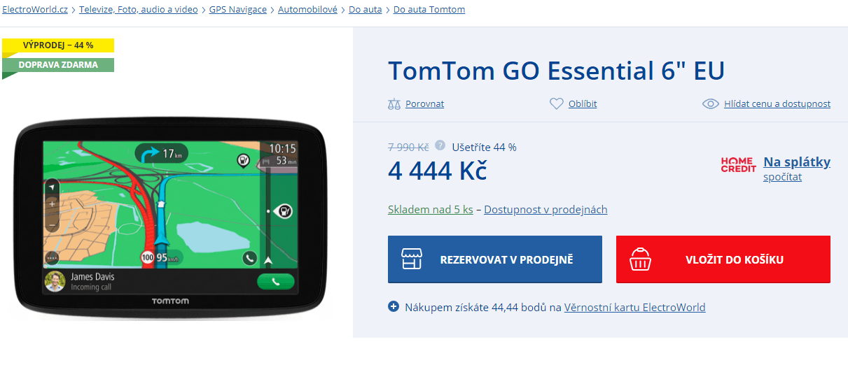 Navigace TomTom 6" Europe, Lifetime