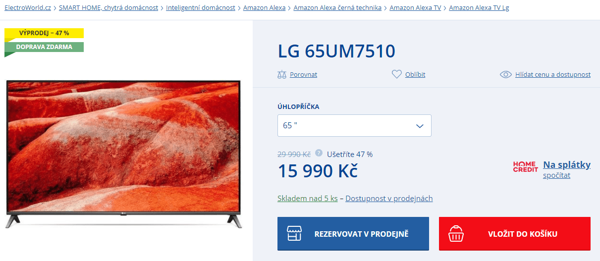 Ultra HD Smart TV, HDR, 164cm, LG