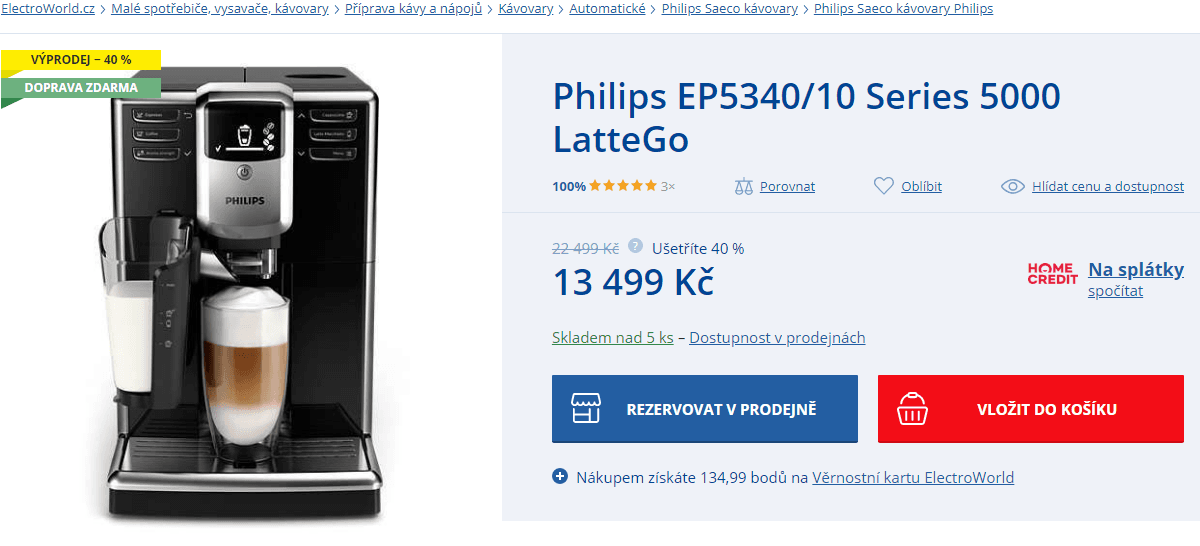 Automatické espresso Philips
