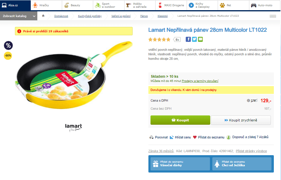 Nepřilnavá pánev Lamart 28cm