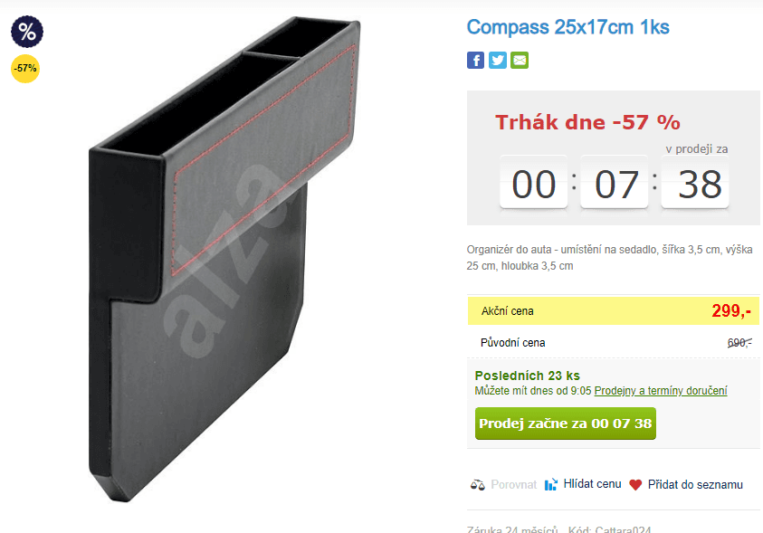 Organizér do auta Compass 25x17 cm