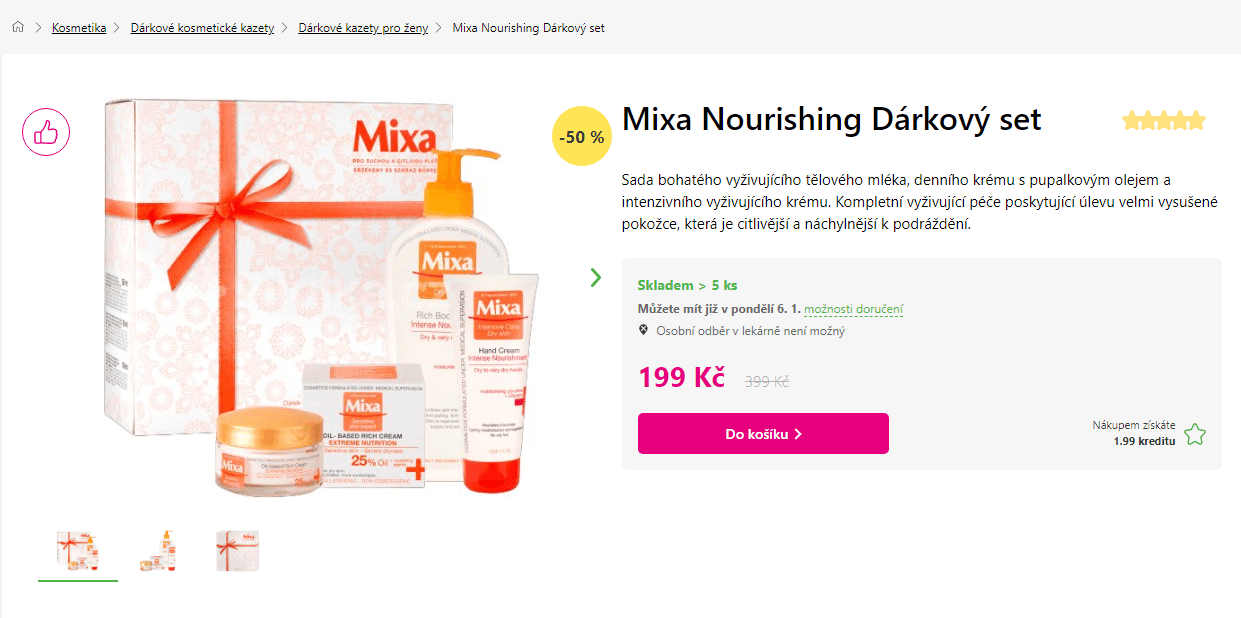 Dárkový set Mixa Nourishing