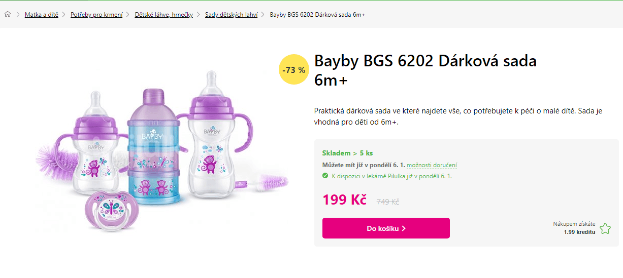 Dárkové sady Bayby 0m+ / 6m+