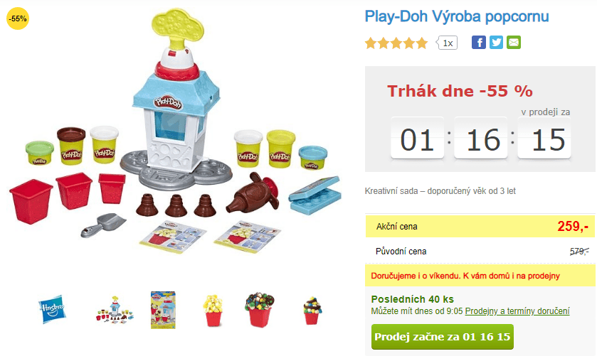 Hasbro Play-Doh - Výroba popcornu 