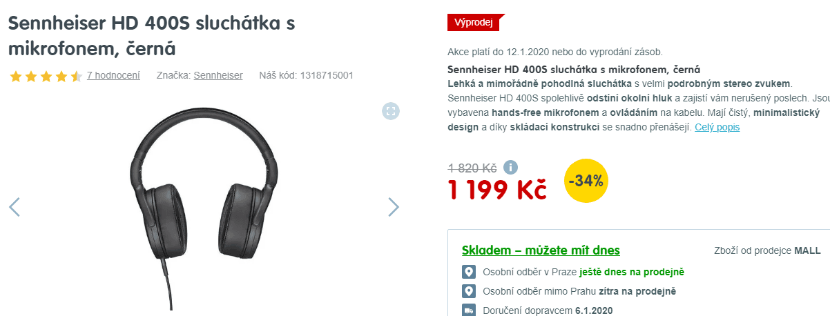 Sluchátka Sennheiser HD 400S