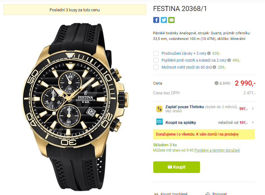 Pánské hodinky FESTINA 20368/1 