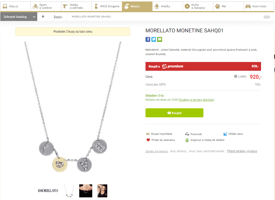 Náhrdelník Morellato Monetine