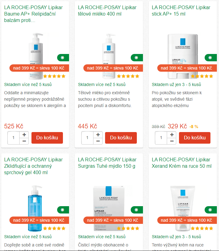 Sleva 100 Kč La Roche-Posay Lipikar