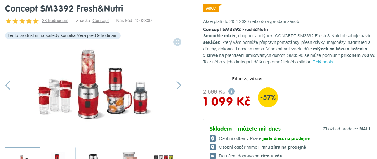 Multifunkční mixér Concept Nutri Fresh