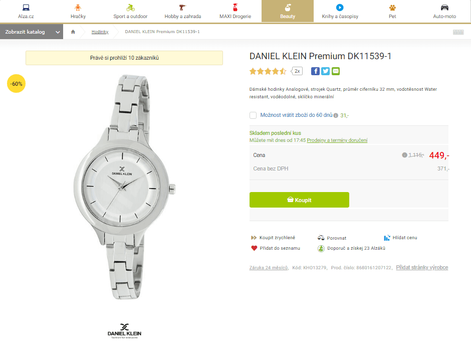 Dámské hodinky Daniel Klein DK11539-1