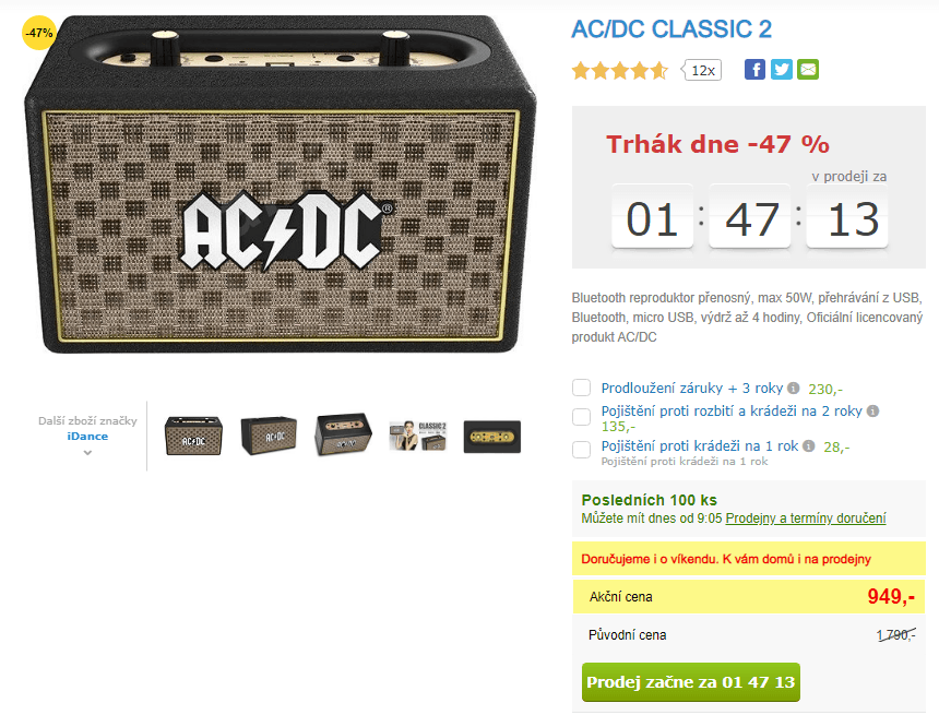 BT reproduktor Dance AC/DC Classic 2